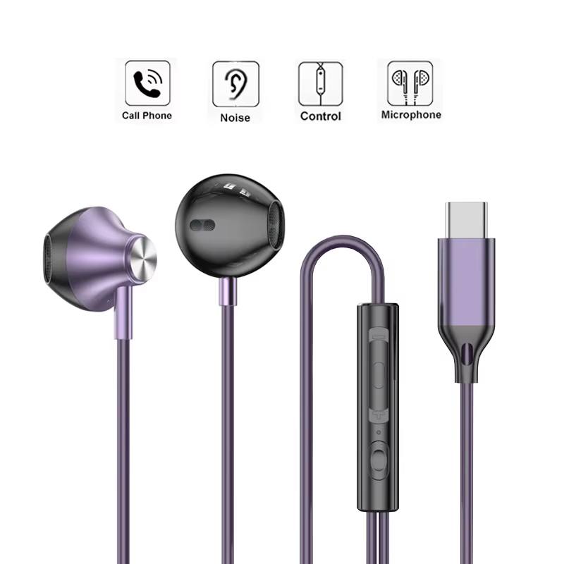 Wired Earphone Mic - In-Ear Wired Headphone HiFi Music Earbud