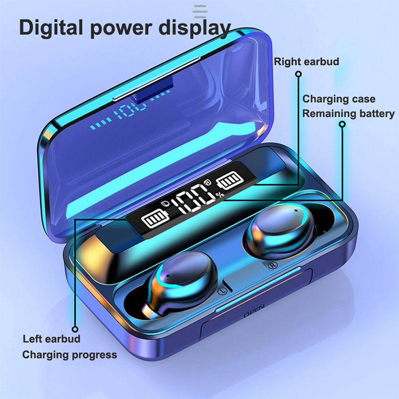 2026 F9 Wireless Earphones LED - Bluetooth Headset On Ear ulasan dan harga