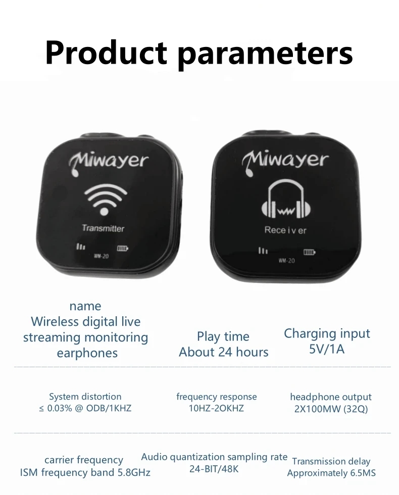 Miwayer WM-20 5.8G Wireless In - In Ear Monitor Iem ulasan dan harga