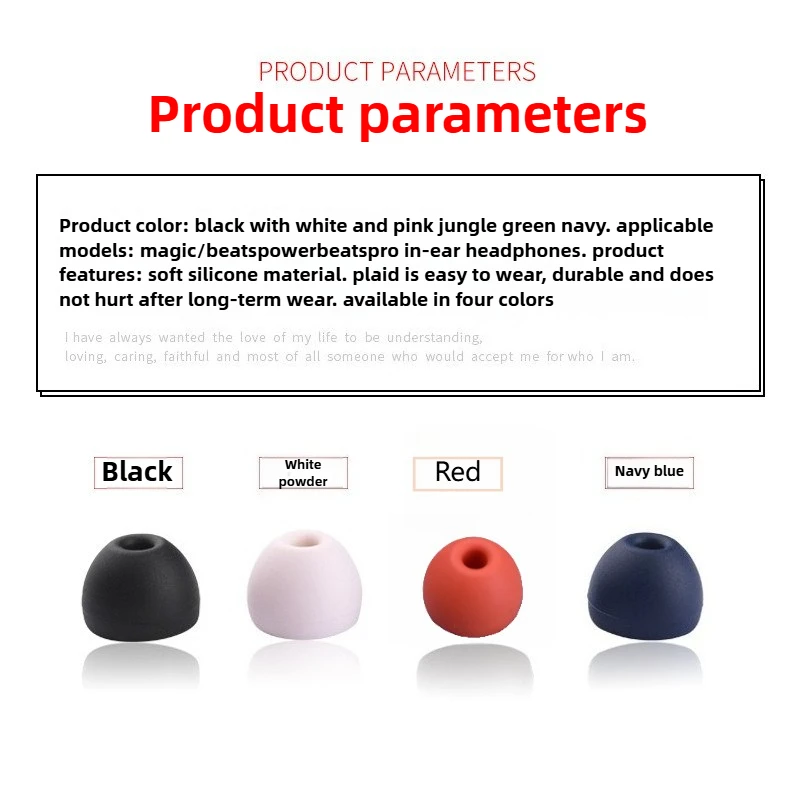 High Quality 4  Pair Silicone  - Beats Headphone Powerbeats Pro ulasan dan harga