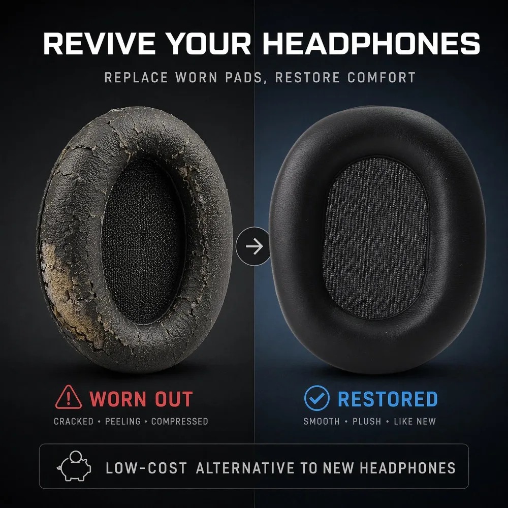 1Pair Replacement Earpads Cush - Sony Headphone Wh-1000Xm5 ulasan dan harga