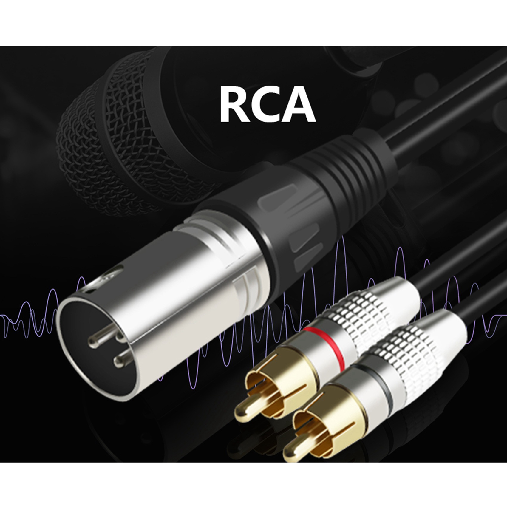 1 XLR Male to 2 RCA Male Plug  - Audio Splitter Y ulasan dan harga