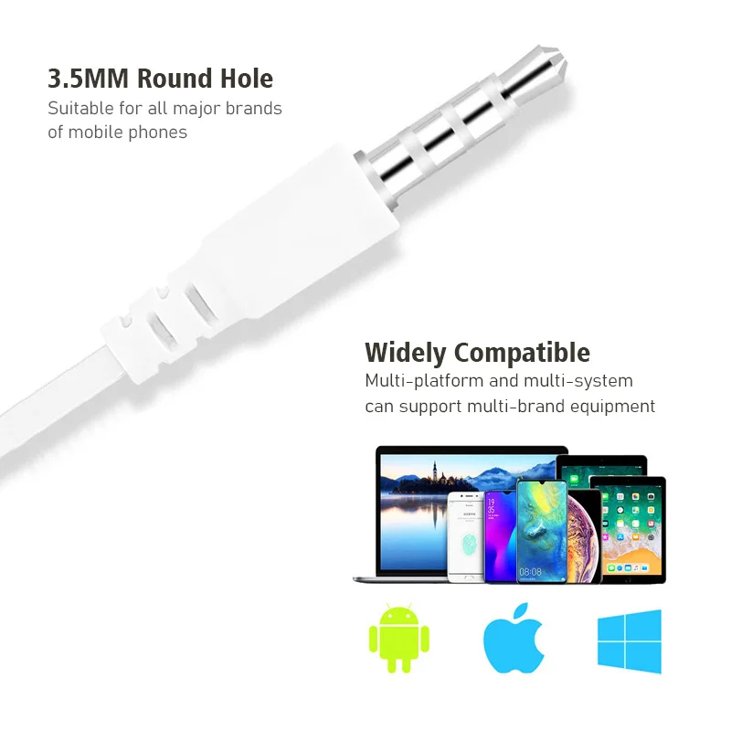 1/2/3/4Pcs Universal 3.5mm Ste - Wired Earphone Mic ulasan dan harga