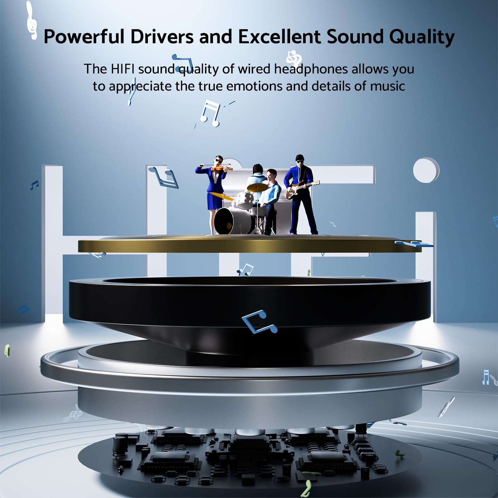 In-Ear Wired Headphone HiFi Mu - Wired Earphone Mic ulasan dan harga