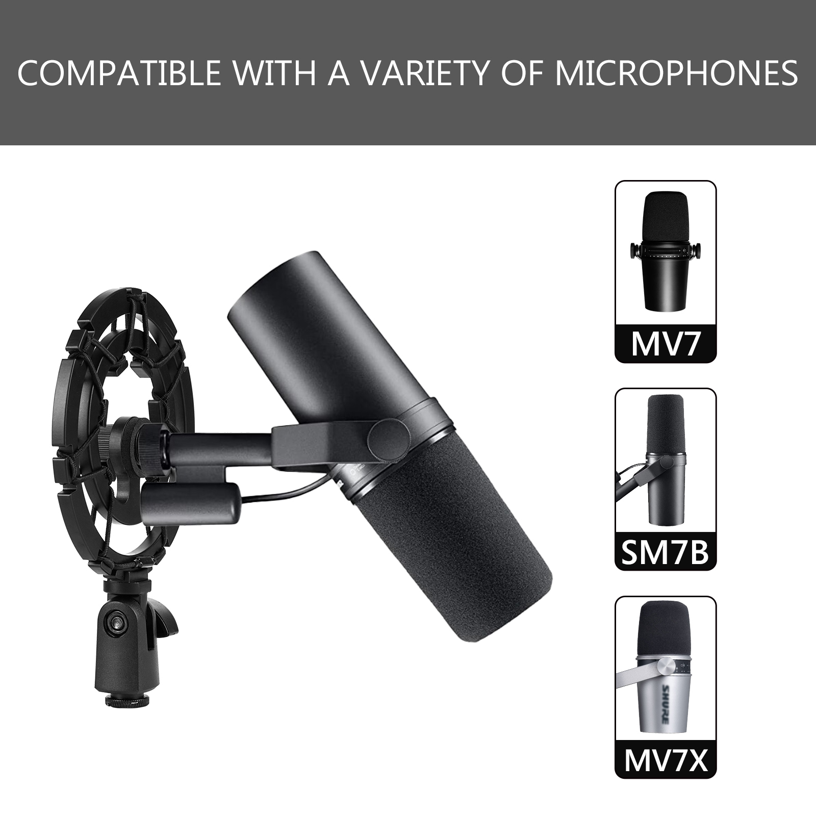 Geekria Microphone Shock Mount - Shure Mic Mv7 ulasan dan harga