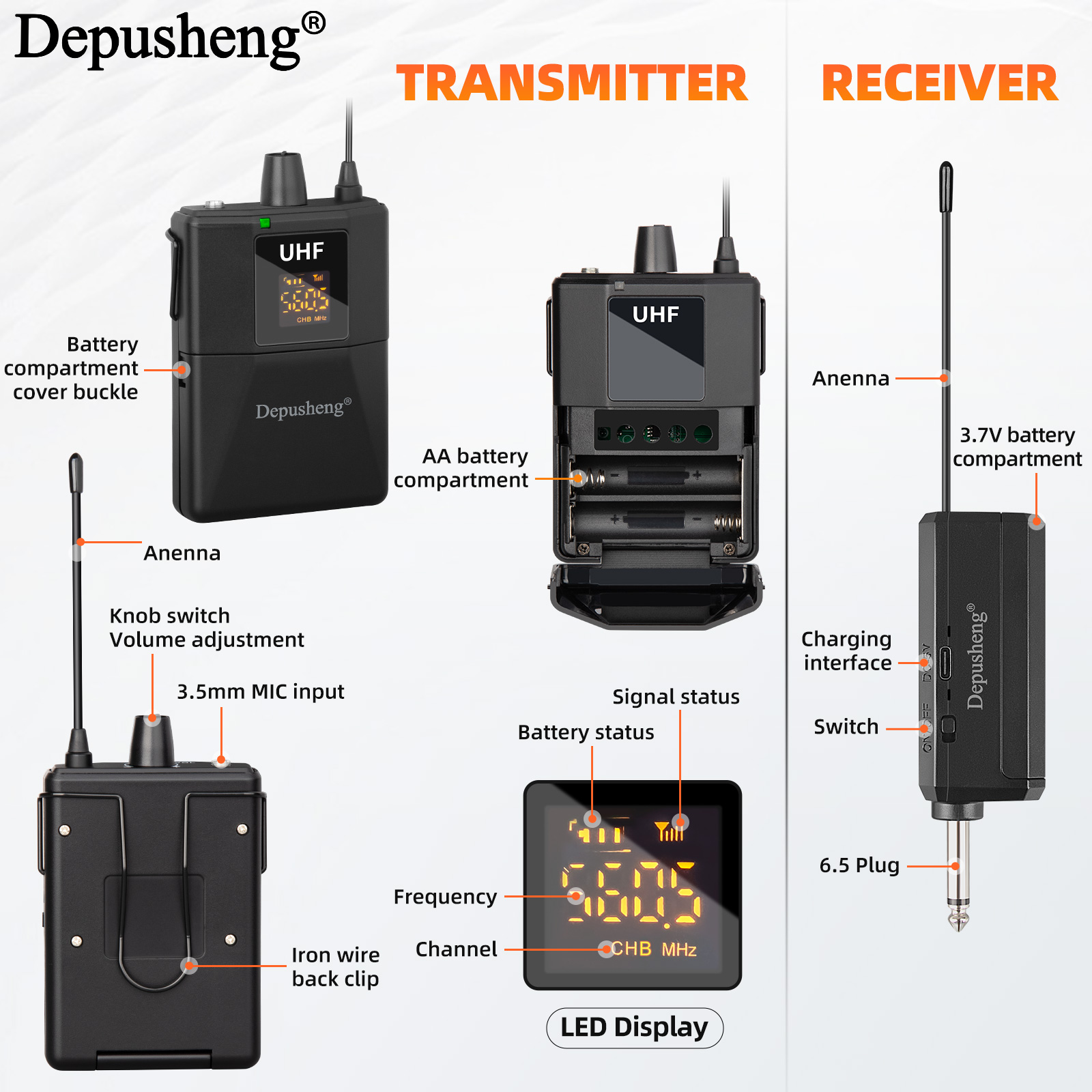 Depusheng Q3 Professional UHF  - Shure Mic Sm58 ulasan dan harga